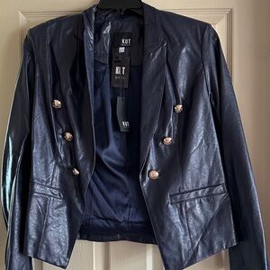 Kut from the Kloth Navy Blazer with Gold Buttons